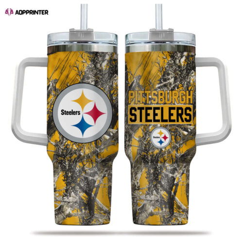 Cart 2 Pittsburgh Steelers NFL Hunting Personalized Stanley Tumbler 40oz Gift for Fans