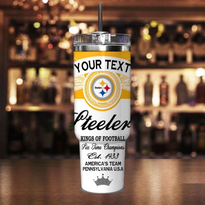 Pittsburgh Steelers NFL Kings Of Football Custom Your Text Stanley Tumbler 40Oz Gift for Fans