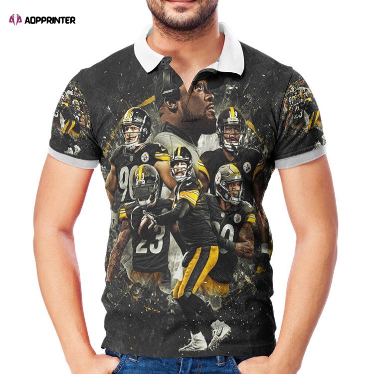 Pittsburgh Steelers Players Team m1 3D Gift for Fans Polo Shirt Pittsburgh Steelers Players Team m1 3D Gift for Fans Polo Shirt