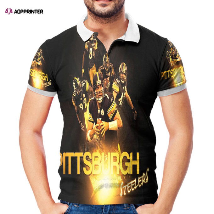 Pittsburgh Steelers Players Team m2 3D All Over Print Polo Shirt