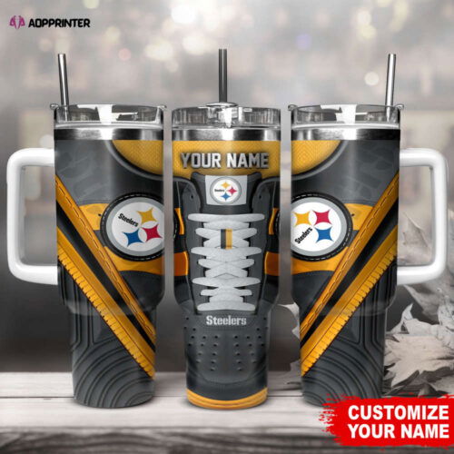 Pittsburgh Steelers Sneaker NFL Personalized Stanley Tumbler 40Oz Gift for Fans