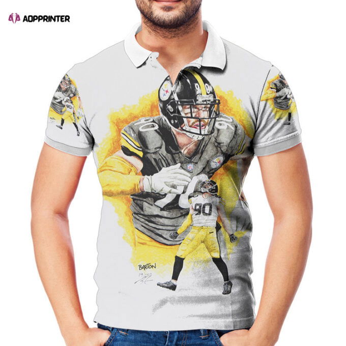 Pittsburgh Steelers T J Watt no90 m6 3D Gift for Fans Polo Shirt