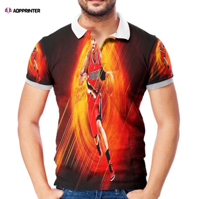 Portland Trail Blazers Damian Lillard2 3D Gift for Fans Polo Shirt