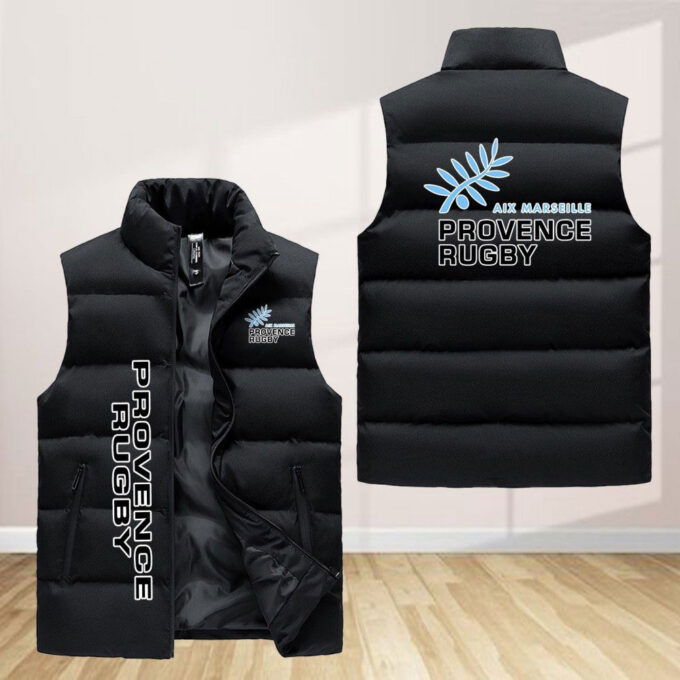 Provence Rugby Sleeveless Puffer Jacket Custom For Fans Gifts