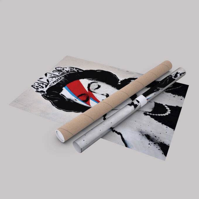 Queen Elizabeth II Banksy Canvas Wall Art Home Decor Framed Art