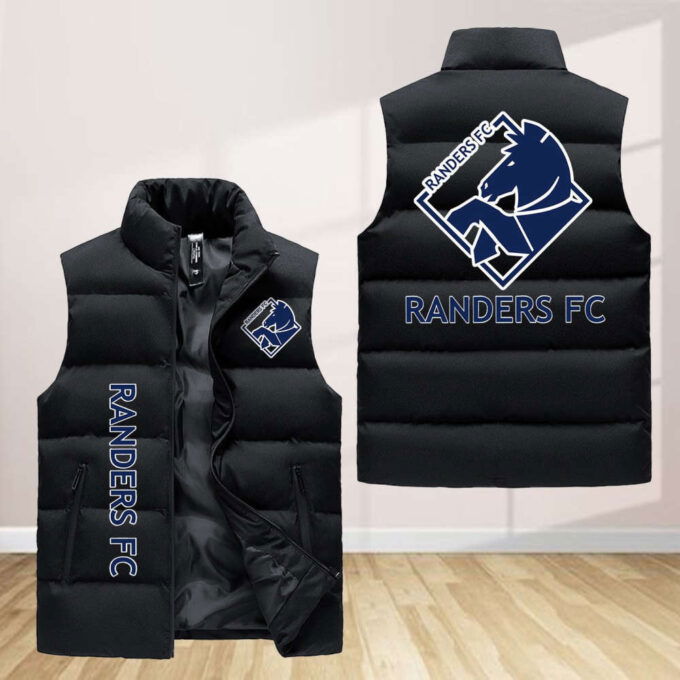 Randers Fc Sleeveless Puffer Jacket Custom For Fans Gifts