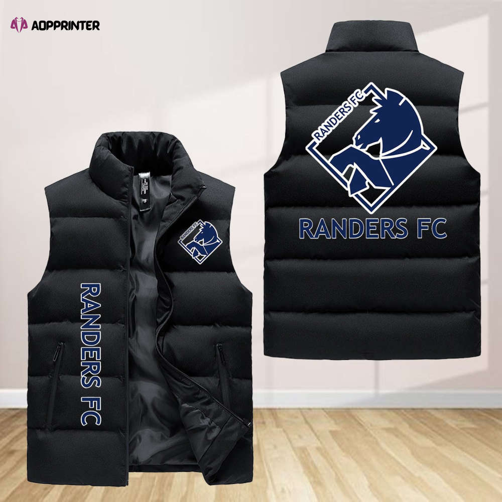 Randers Fc Sleeveless Puffer Jacket Custom For Fans Gifts Randers Fc Sleeveless Puffer Jacket Custom For Fans Gifts