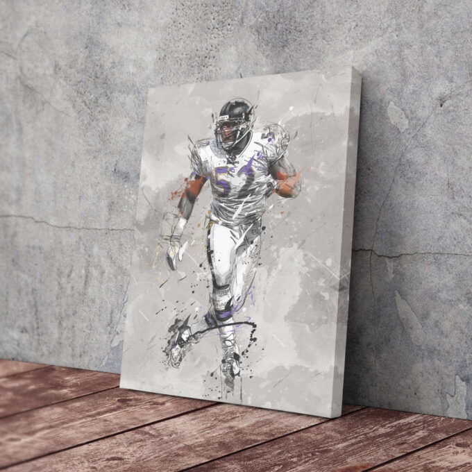 Ray Lewis Poster Baltimore Ravens NFL Canvas Wall Art Home Decor Framed Poster Man Cave Gift