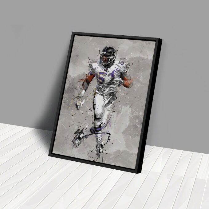 Ray Lewis Poster Baltimore Ravens NFL Canvas Wall Art Home Decor Framed Poster Man Cave Gift
