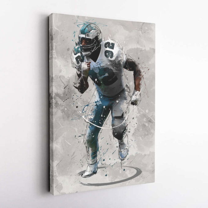 Reggie White Poster Philadelphia Eagles NFL Canvas Wall Art Home Decor Framed Poster Man Cave Gift