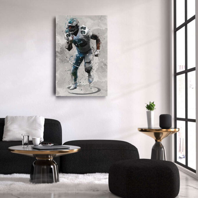Reggie White Poster Philadelphia Eagles NFL Canvas Wall Art Home Decor Framed Poster Man Cave Gift