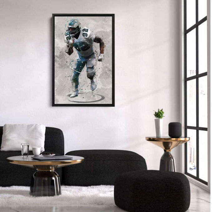 Reggie White Poster Philadelphia Eagles NFL Canvas Wall Art Home Decor Framed Poster Man Cave Gift