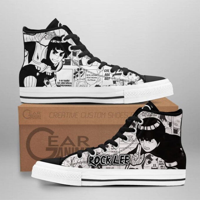 Rock Lee High Top Shoes Custom Naruto Anime For Fans