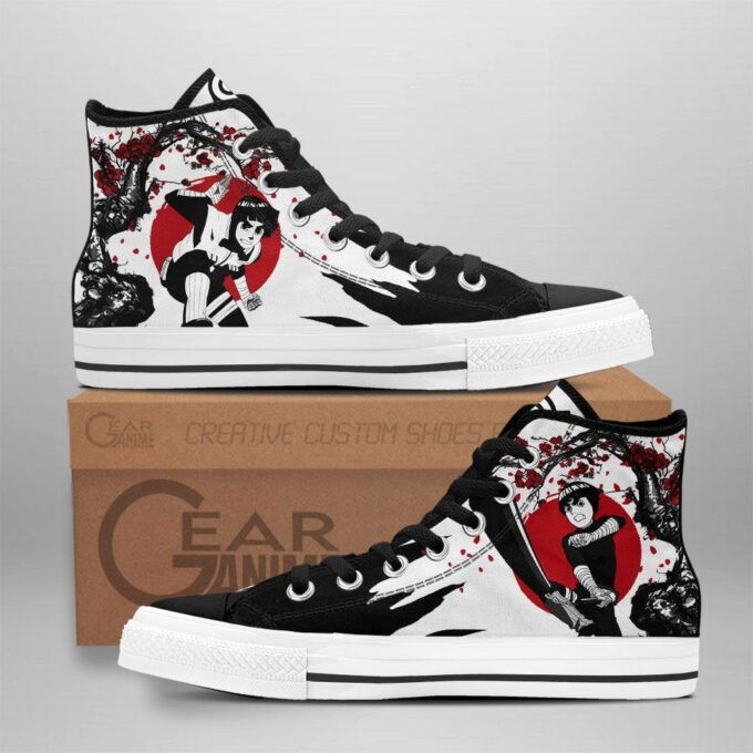 Rock Lee High Top Shoes Custom Naruto Anime Japan Style For Fans