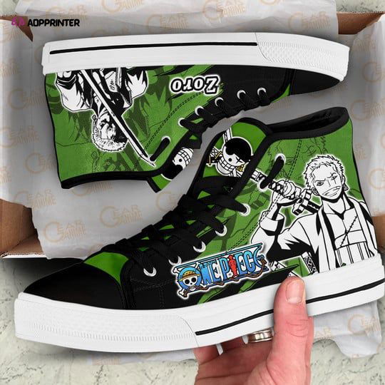 Roronoa Zoro High Top Shoes Mix Manga For Fans One Piece Anime Roronoa Zoro High Top Shoes Mix Manga For Fans One Piece Anime