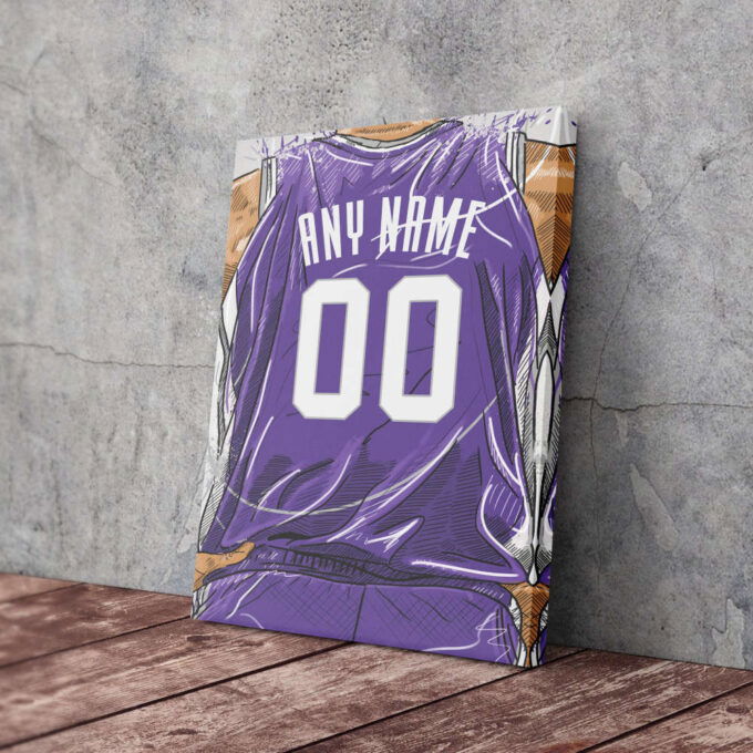 Sacramento Kings Jersey Personalized Jersey NBA Custom Name and Number Canvas Wall Art Home Decor Framed Poster Man Cave Gift
