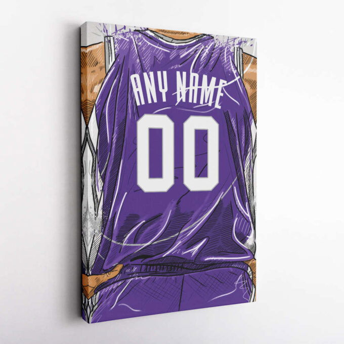 Sacramento Kings Jersey Personalized Jersey NBA Custom Name and Number Canvas Wall Art Home Decor Framed Poster Man Cave Gift
