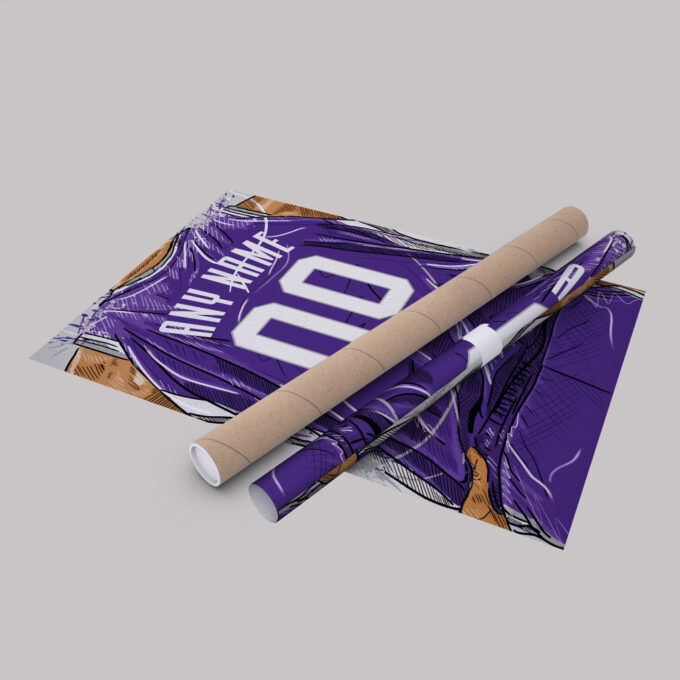 Sacramento Kings Jersey Personalized Jersey NBA Custom Name and Number Canvas Wall Art Home Decor Framed Poster Man Cave Gift