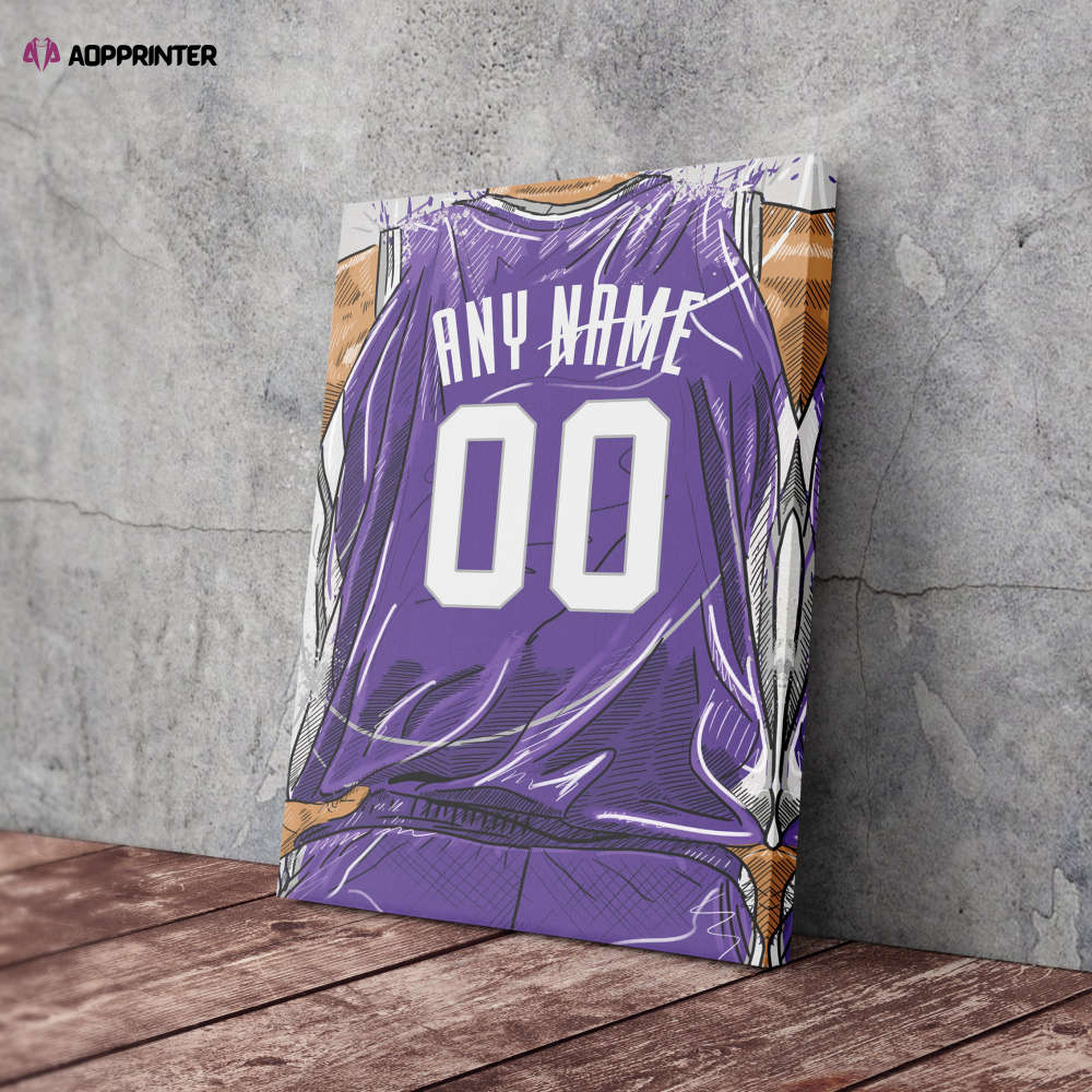 Sacramento Kings Jersey Personalized Jersey NBA Custom Name and Number Canvas Wall Art Home Decor Man Cave Gift Sacramento Kings Jersey Personalized Jersey NBA Custom Name and Number Canvas Wall Art Home Decor Man Cave Gift