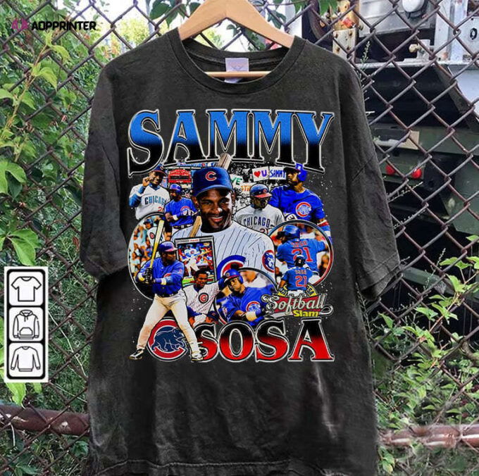 Sammy Sosa TShirt – Sammy Sosa Sweatshirt – Retro American Baseball Unisex Shirt