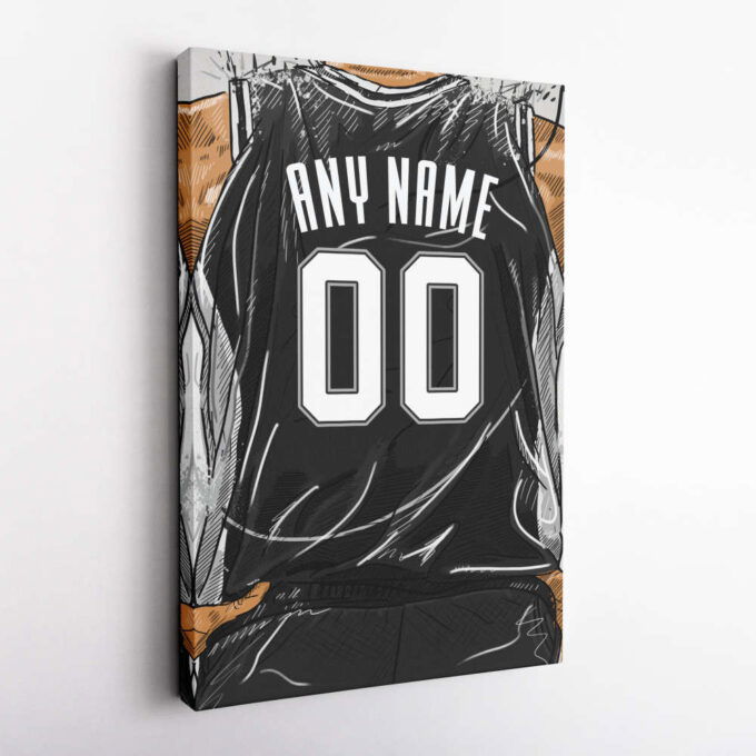 San Antonio Spurs Jersey Personalized Jersey NBA Custom Name and Number Canvas Wall Art Home Decor Framed Poster Man Cave Gift