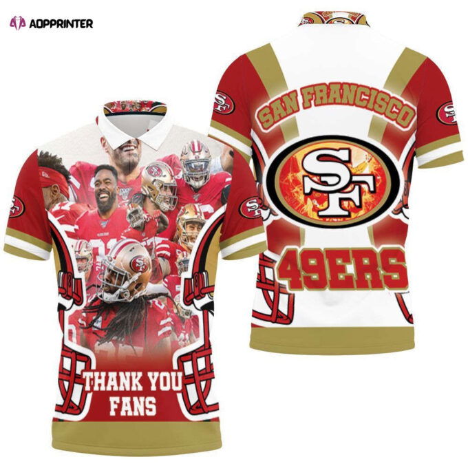 San Francisco 49ers 2021 Thank You Fan Polo Shirt Gift for Fans Shirt 3d T-shirt
