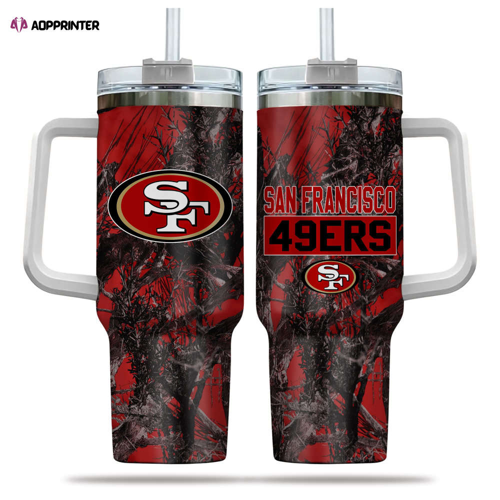 San Francisco 49ers NFL Hunting Personalized Stanley Tumbler 40oz Gift for Fans San Francisco 49ers NFL Hunting Personalized Stanley Tumbler 40oz Gift for Fans
