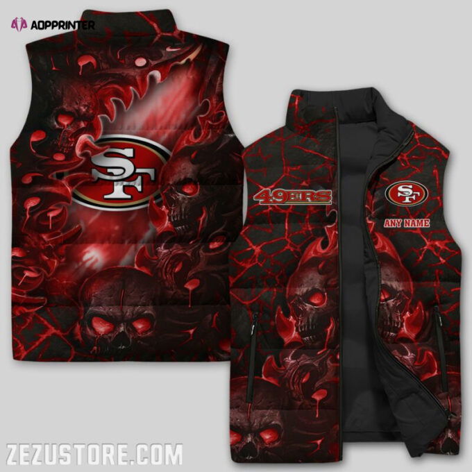 San Francisco 49ers NFL Sleeveless Puffer Jacket Custom For Fans Gifts