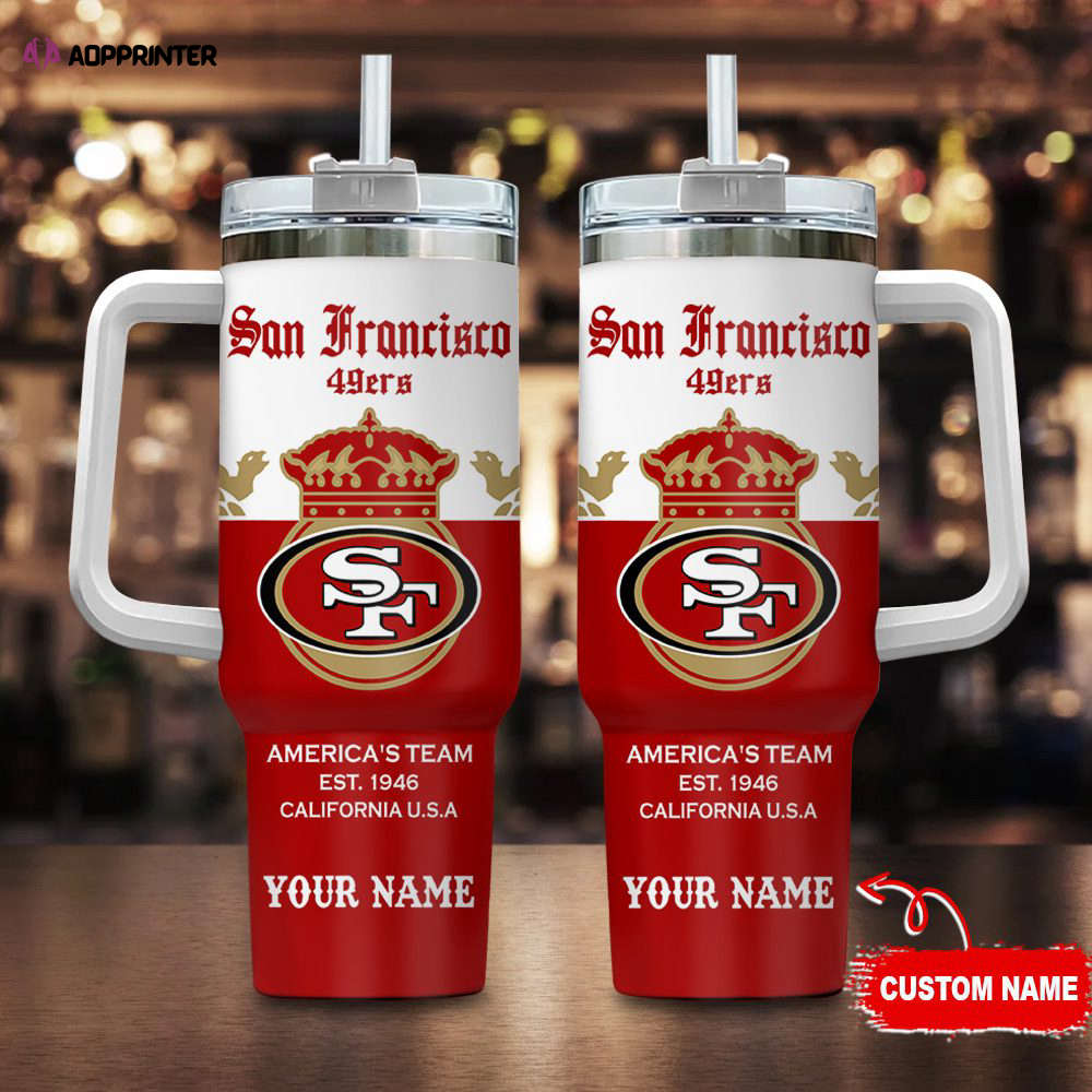San Francisco 49ers Personalized NFL Corona Extra 40oz Stanley Tumbler Gift for Fans San Francisco 49ers Personalized NFL Corona Extra 40oz Stanley Tumbler Gift for Fans