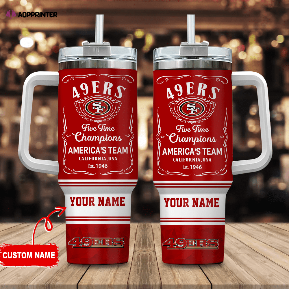 San Francisco 49ers Personalized NFL Jack Daniel’s 40oz Stanley Tumbler Gift for Fans San Francisco 49ers Personalized NFL Jack Daniel’s 40oz Stanley Tumbler Gift for Fans