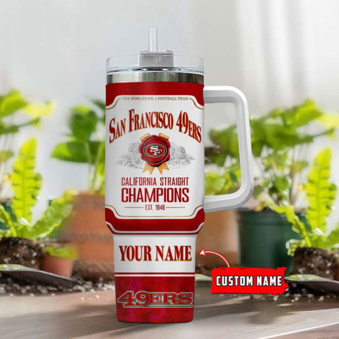 San Francisco 49ers Personalized The World’s No 1 Football Team NFL Jim Beam 40oz Stanley Tumbler Gift for Fans