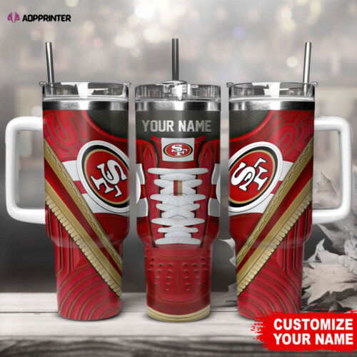 Cart 4 San Francisco 49ers Sneaker NFL Personalized Stanley Tumbler 40Oz Gift for Fans