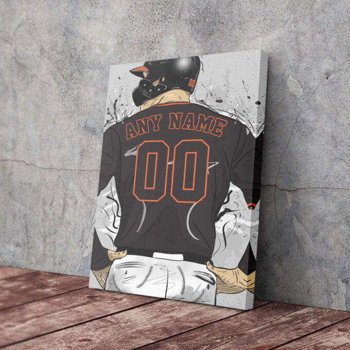 San Francisco Giants Jersey MLB Personalized Jersey Custom Name and Number Canvas Wall Art Home Decor Framed Poster Man Cave Gift
