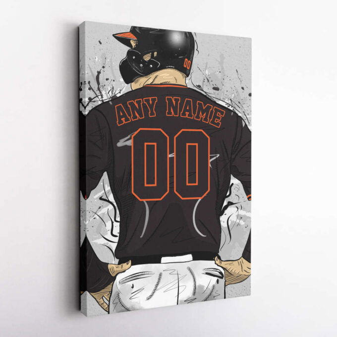 San Francisco Giants Jersey MLB Personalized Jersey Custom Name and Number Canvas Wall Art Home Decor Framed Poster Man Cave Gift