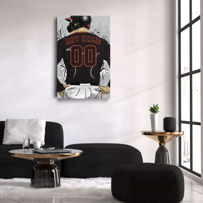 San Francisco Giants Jersey MLB Personalized Jersey Custom Name and Number Canvas Wall Art Home Decor Framed Poster Man Cave Gift