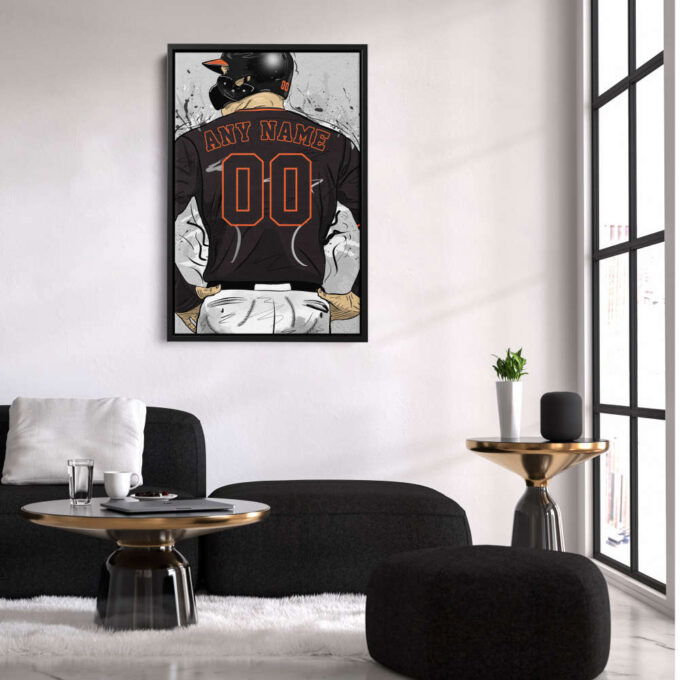San Francisco Giants Jersey MLB Personalized Jersey Custom Name and Number Canvas Wall Art Home Decor Framed Poster Man Cave Gift