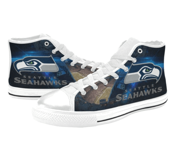 Seattle Seahawks NFL Custom Canvas High Top Shoes