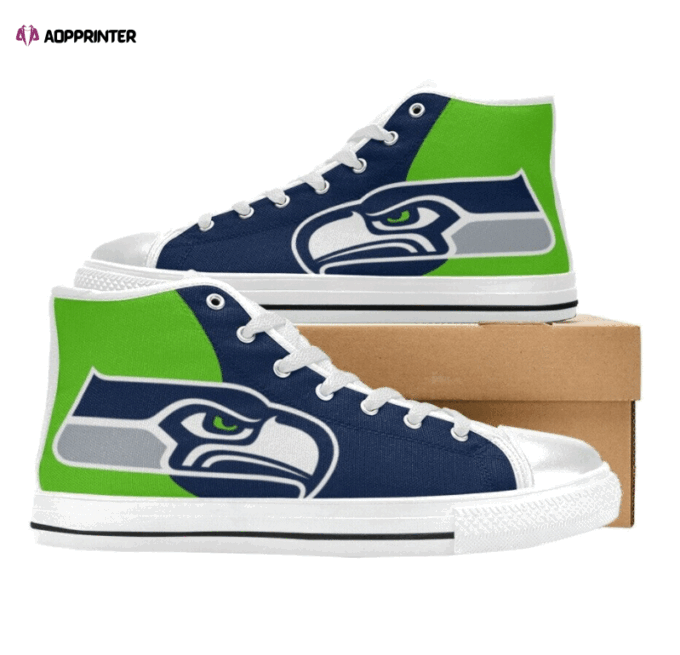 Seattle Seahawks NFL Custom Canvas High Top Shoes