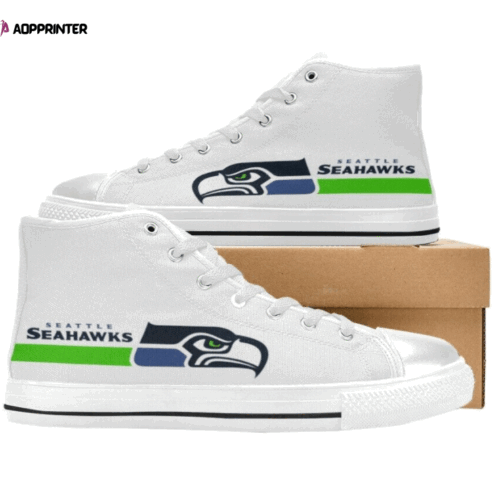 Seattle Seahawks NFL Custom Canvas High Top Shoes