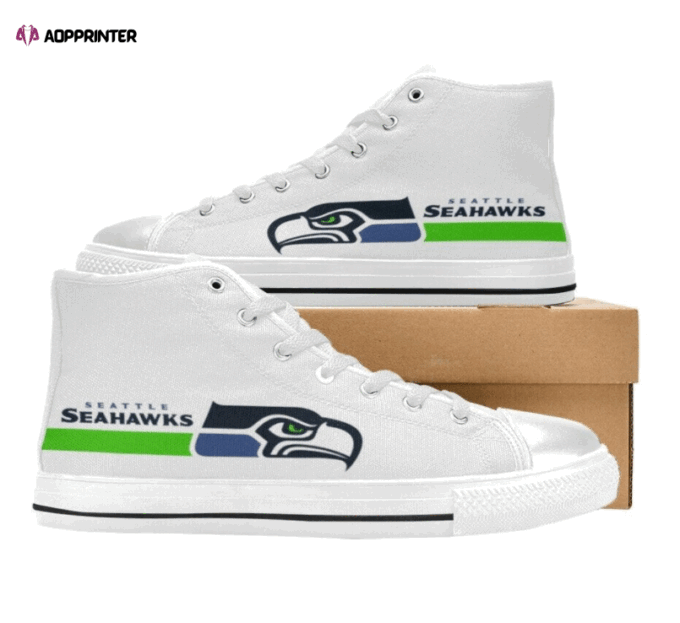 Seattle Seahawks NFL Custom Canvas High Top Shoes