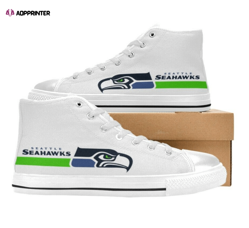 Seattle Seahawks NFL Custom Canvas High Top Shoes Seattle Seahawks NFL Custom Canvas High Top Shoes