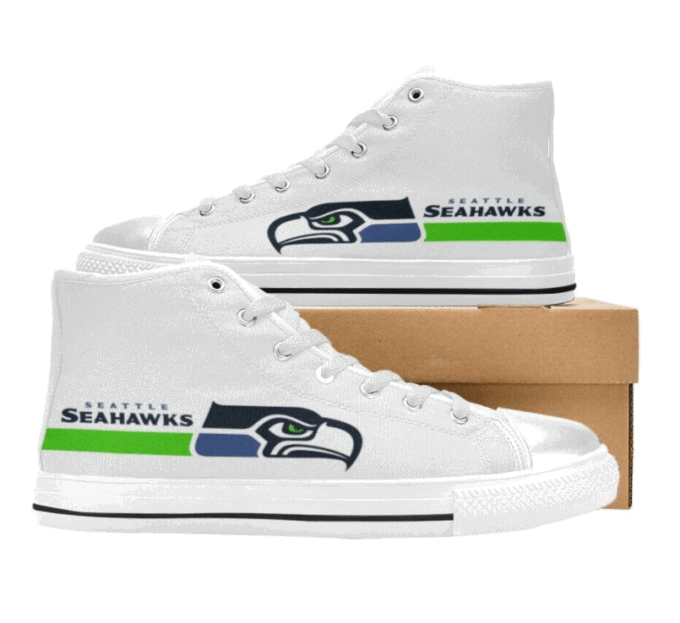 Seattle Seahawks NFL Custom Canvas High Top Shoes