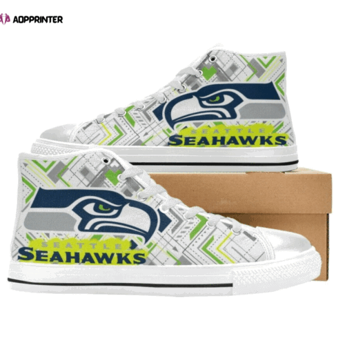 Seattle Seahawks NFL Custom Canvas High Top Shoes