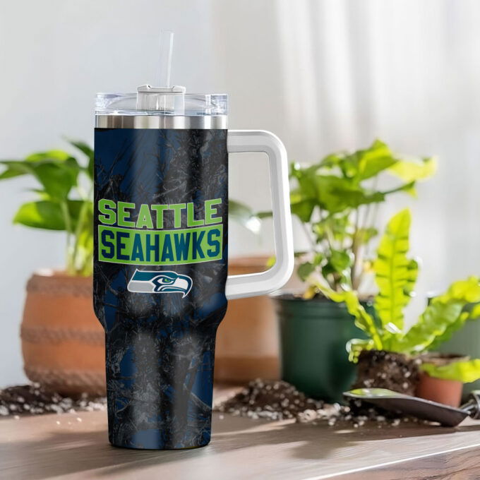 Seattle Seahawks NFL Hunting Personalized Stanley Tumbler 40oz Gift for Fans