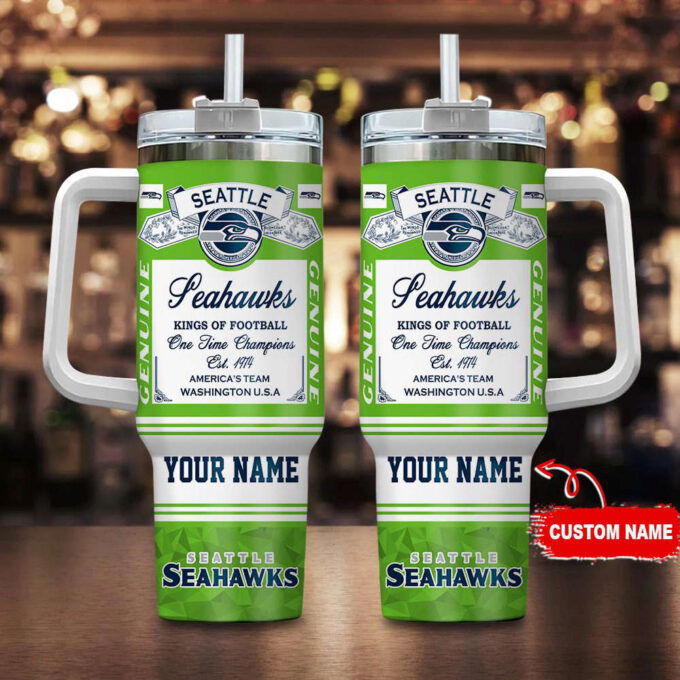 Seattle Seahawks NFL Kings Of Football Personalized Stanley Tumbler 40oz Gift for Fans
