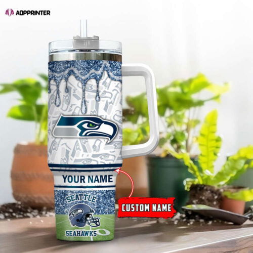 Seattle Seahawks NFL Personalized Stanley Tumbler 40oz Gift for Fans