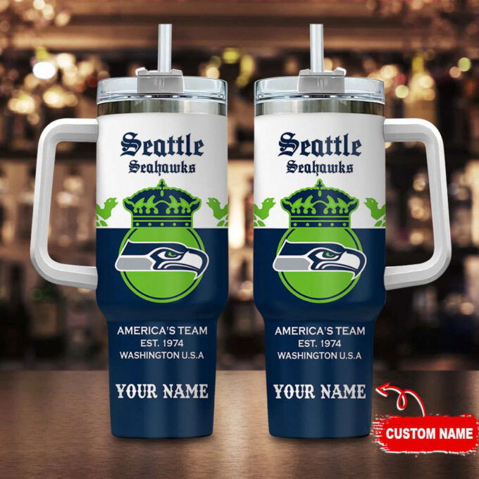 Seattle Seahawks Personalized NFL Corona Extra 40oz Stanley Tumbler Gift for Fans