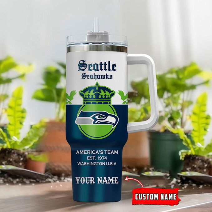 Seattle Seahawks Personalized NFL Corona Extra 40oz Stanley Tumbler Gift for Fans