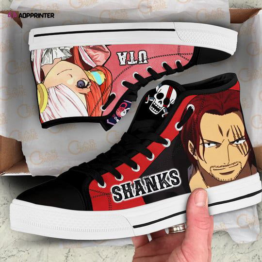 Shanks And Uta High Top Shoes Mix Manga For Fans One Piece Anime Shanks And Uta High Top Shoes Mix Manga For Fans One Piece Anime