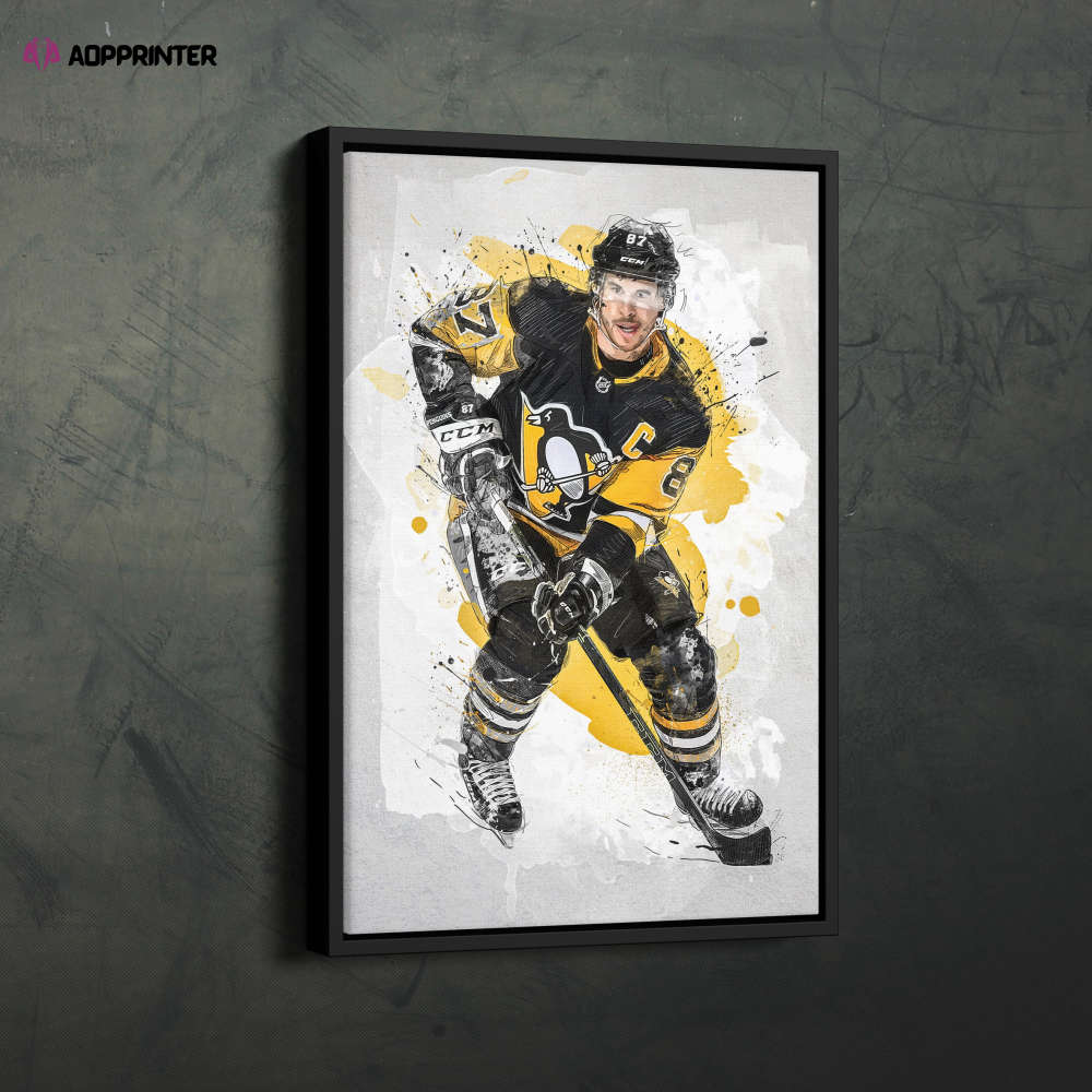 Sidney Crosby Poster Pittsburgh Penguins NHL Framed Wall Art Home Decor Canvas Print Artwork Sidney Crosby Poster Pittsburgh Penguins NHL Framed Wall Art Home Decor Canvas Print Artwork